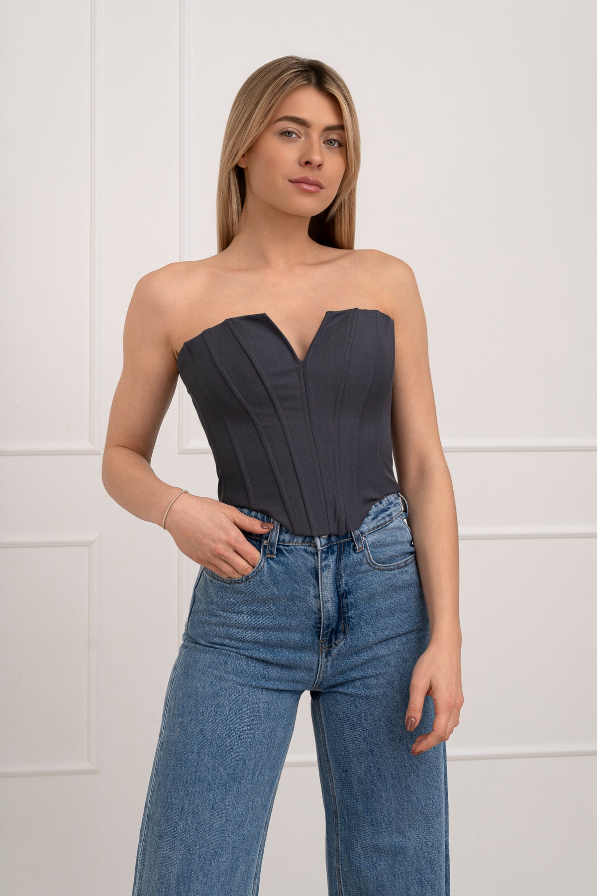 Moteriškas korsetas ZYREN Pilka