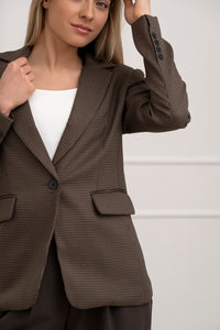 Moteriškas klasikinis švarkas GABE Tamsiai ruda