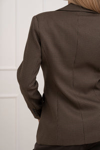 Moteriškas klasikinis švarkas GABE Tamsiai ruda