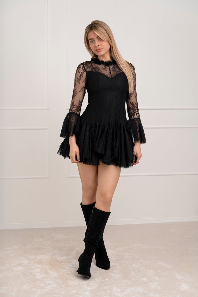 Moteriška proginė suknelė LAINEY Juoda