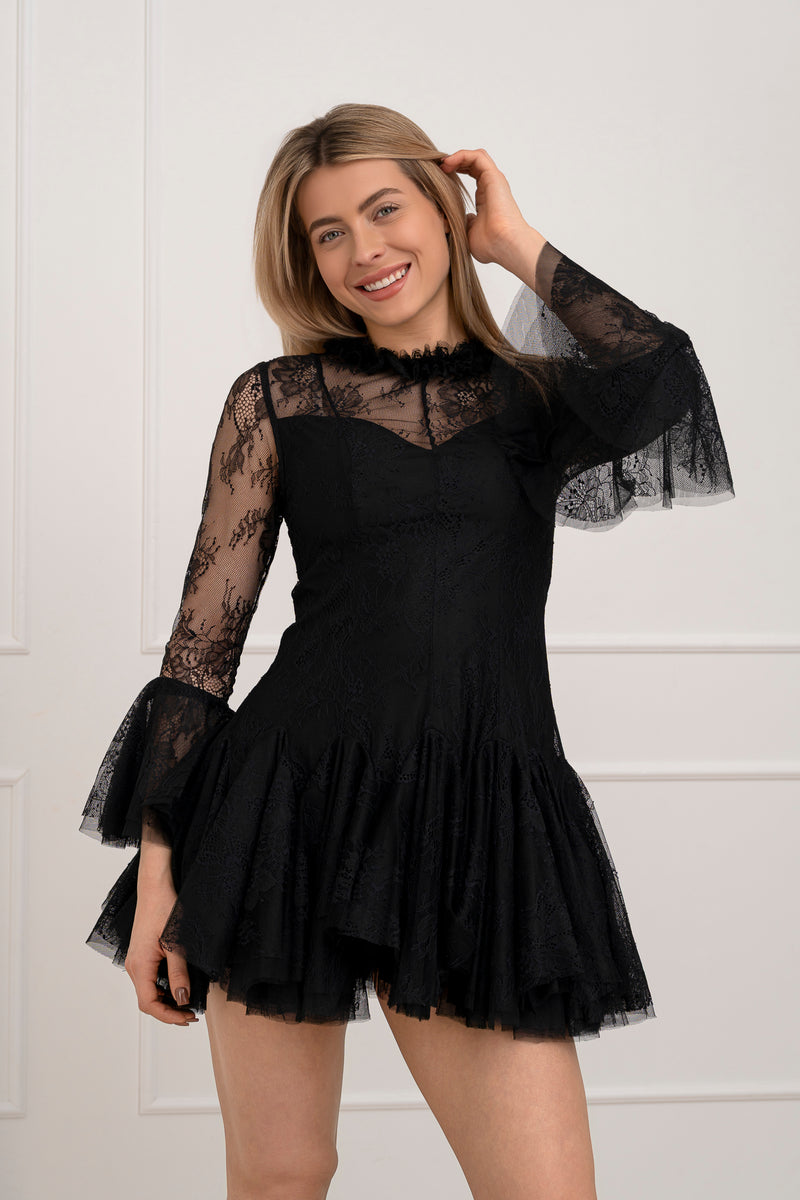 Moteriška proginė suknelė LAINEY Juoda