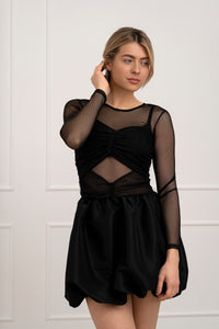 Moteriška itališka proginė suknelė GAVIN Juoda