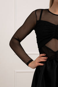 Moteriška itališka proginė suknelė GAVIN Juoda