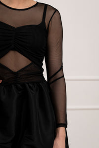 Moteriška itališka proginė suknelė GAVIN Juoda