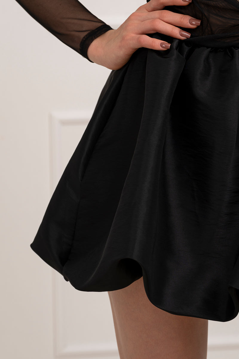 Moteriška itališka proginė suknelė GAVIN Juoda