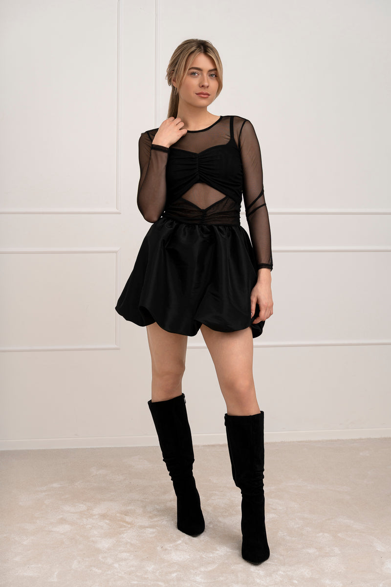 Moteriška itališka proginė suknelė GAVIN Juoda