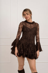 Moteriška proginė suknelė LAINEY Ruda