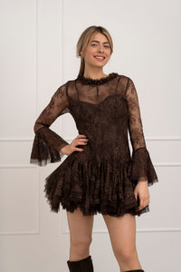 Moteriška proginė suknelė LAINEY Ruda