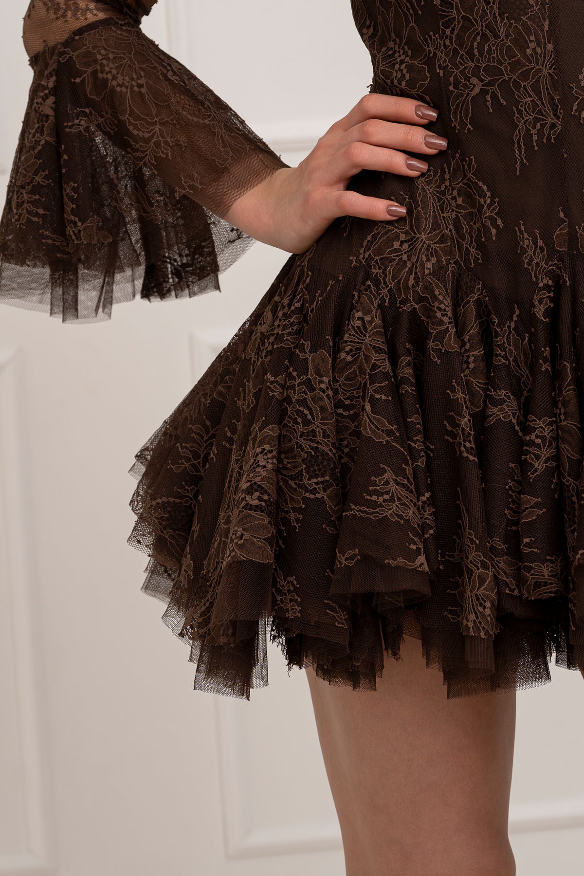 Moteriška proginė suknelė LAINEY Ruda