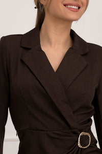 Moteriška proginė suknelė SUZIE Ruda