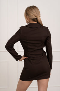 Moteriška proginė suknelė SUZIE Ruda