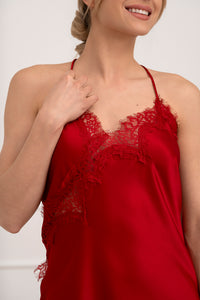 Moteriška satino suknelė ROSSA Raudona