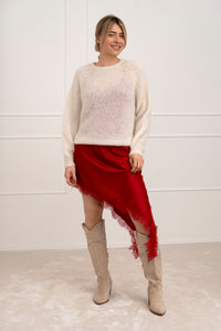 Moteriška satino suknelė ROSSA Raudona