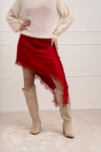 Moteriška satino suknelė ROSSA Raudona