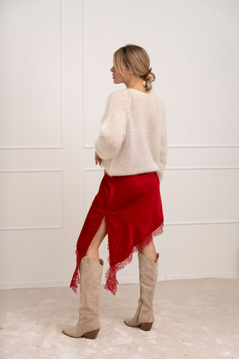 Moteriška satino suknelė ROSSA Raudona