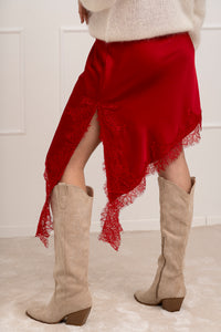 Moteriška satino suknelė ROSSA Raudona