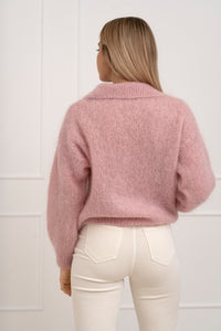 Moteriškas itališkas moheros vilnos megztinis RAYANA Rožinė