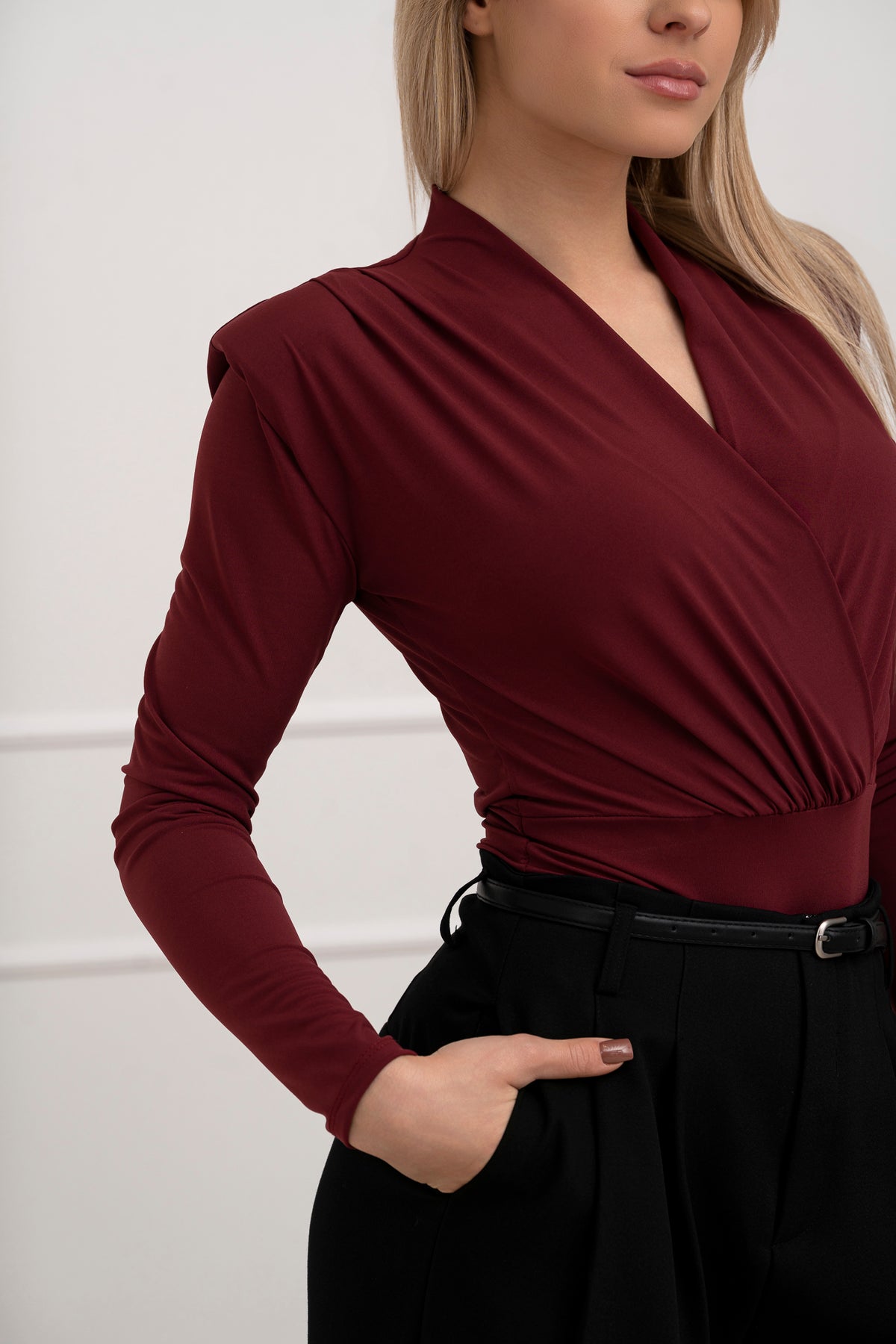 Moteriškas itališkas bodis MARTHO Bordo