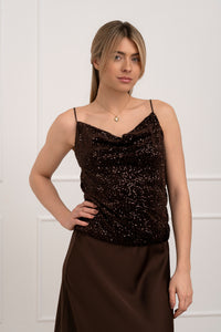 Moteriška blizgi itališka palaidinė ELEN Ruda