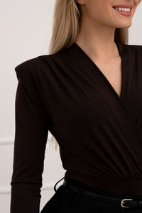 Moteriškas itališkas bodis MARTHO Tamsiai ruda