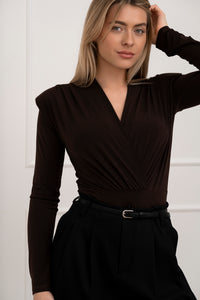 Moteriškas itališkas bodis MARTHO Tamsiai ruda