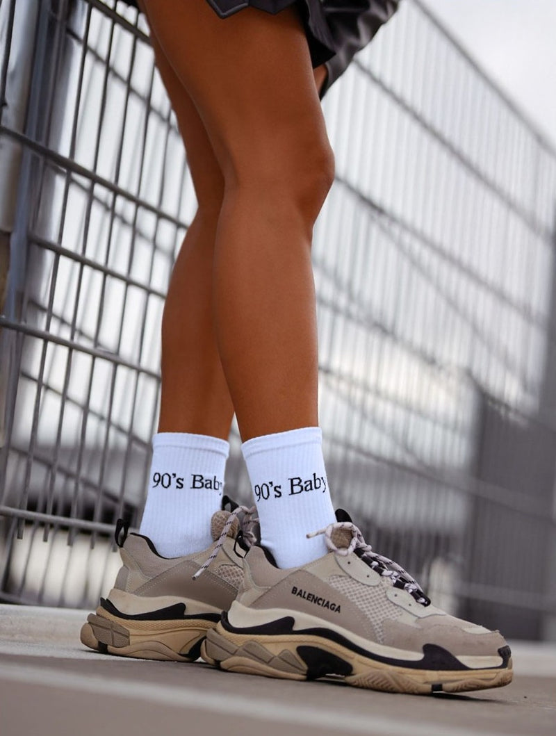 Moteriškos kojinės 90's BABY Balta