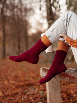 Kojinės ALPACA Bordo