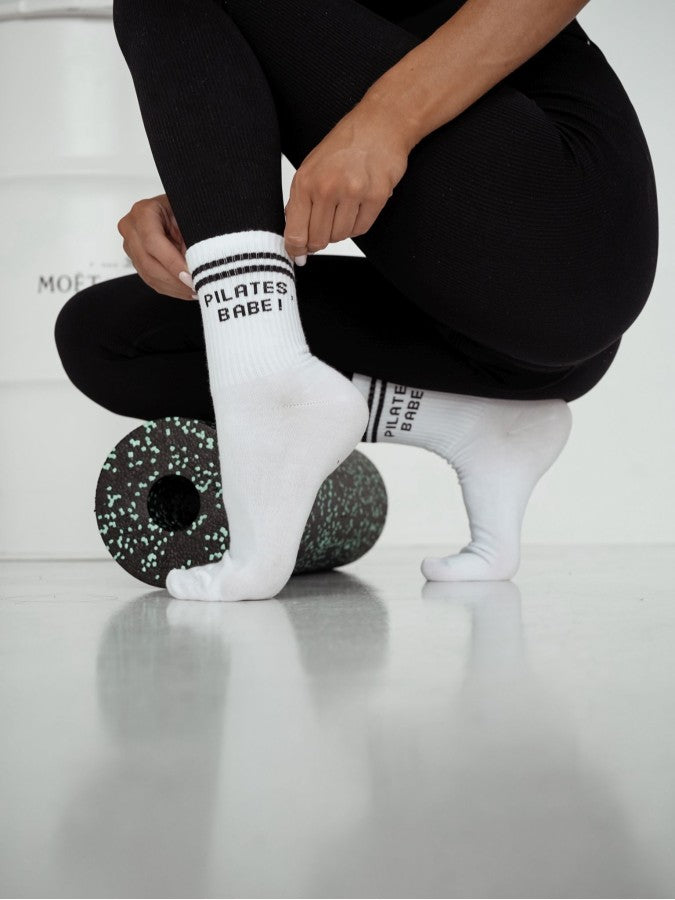 Moteriškos kojinės PILATES BABE Balta