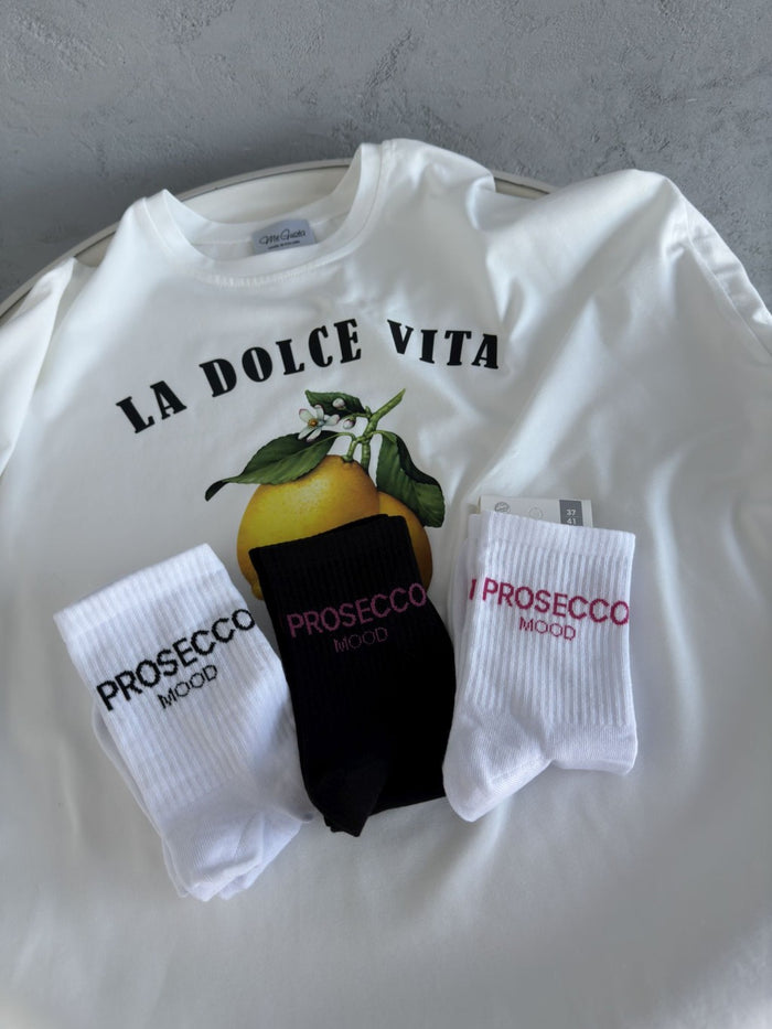 Moteriškos kojinės PROSECCO MOOD Balta