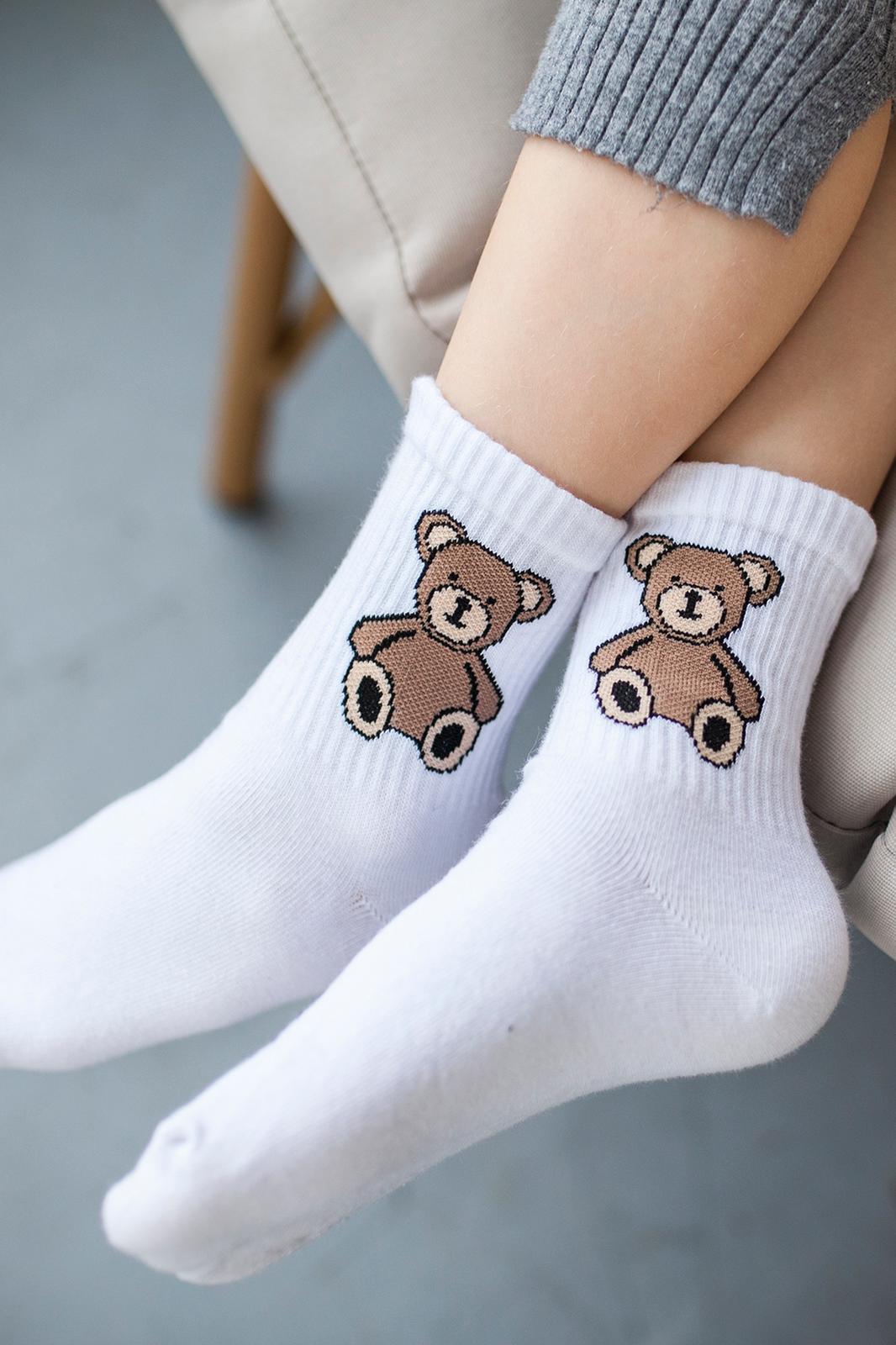 Vaikiškos kojinės TEDDY Balta