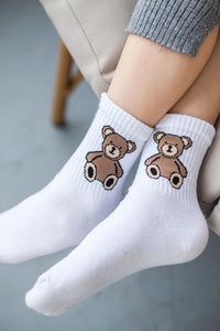 Vaikiškos kojinės TEDDY Balta